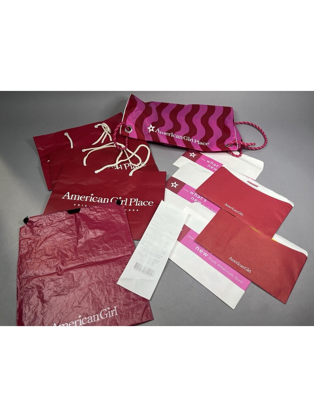 American Girl Place Retail Envelopes and Shopping Bags Lot Retired Vintage